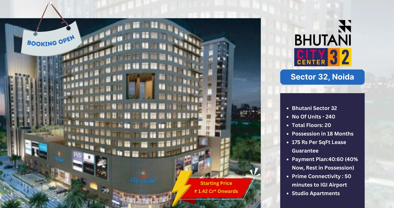 Bhutani Commercial Property In Noida